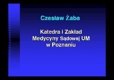 Katedra i Zakład Medycyny Sądowej Uniwersytetu Medycznego w Poznaniu