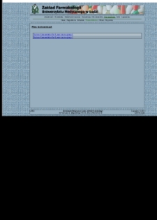 Materiały dydaktyczne - Zakład Farmakologii Uniwersytetu Medycznego w Łodzi