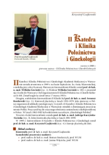 II Katedra i Klinika Położnictwa i Ginekologii - Warszawski Uniwersytet Medyczny