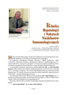 Klinika Hepatologii i Nabytych Niedoborów Immunologicznych - Warszawski Uniwersytet Medyczny