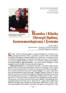 Katedra i Klinika Chirurgii Ogólnej, Gastroenterologicznej i Żywienia - Warszawski Uniwersytet Medyczny