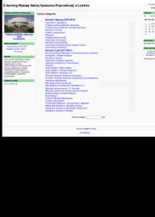 E-learning Wyższej Szkoly Spoleczno-Przyrodniczej w Lublinie