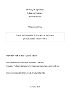 Evaluation of fatty acids profile in patients after heart or renal transplantation