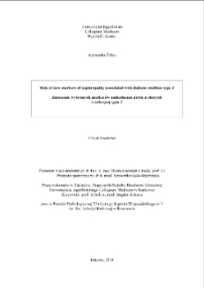 Role of new markers of nephropathy associated with diabetes mellitus type 2