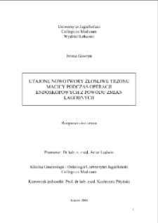 Utajone nowotwory złośliwe trzonu macicy podczas operacji endoskopowych z powodu zmian łagodnych