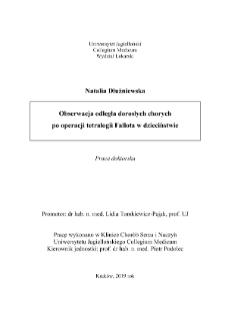 Obserwacja odległa dorosłych chorych po operacji tetralogii Fallota w dzieciństwie