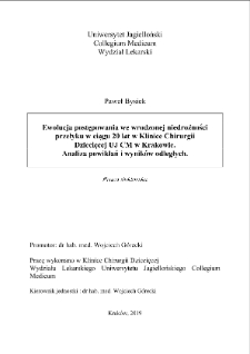 Evolution in the treatment of congenital esophageal atresia within 20 years conducted in University Children’s Hospital, Jagiellonian University, Cracow : analysis of complications and long-term results