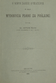 O nowym zabiegu operacyjnym w celu wydobycia płodu za pośladki