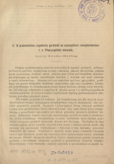 O przewlekłem zapaleniu gardzieli ze szczególnem uwzględnieniem t. z. Pharyngitidis lateralis