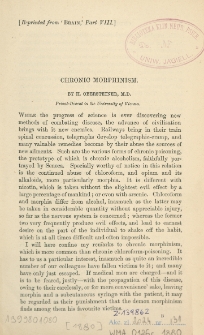 Chronic morphinism