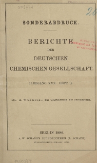 Zur Classification der Proteïnstoffe
