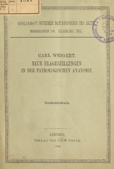 Neue Fragestellungen in der pathologischen Anatomie