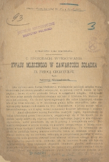 O sposobach wykrywania kwasu mlecznego w zawartości żołądka za pomocą odczynników
